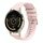 Per Garmin Venu 3S Wavy Dots Stitched 18mm cinturino in silicone (rosa)