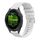 Per Garmin Forerunner 265S cinturino in silicone ondulato punteggiato cucito da 18 mm (bianco)
