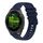 Per Garmin Forerunner 265S cinturino in silicone ondulato punteggiato cucito da 18 mm (blu navy) Per Garmin Forerunner 265S cinturino in silicone ondulato punteggiato cucito da 18 mm (blu navy)