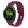 Per Garmin Forerunner 265S cinturino in silicone ondulato punteggiato cucito da 18 mm (rosso vino) Per Garmin Forerunner 265S cinturino in silicone ondulato punteggiato cucito da 18 mm (rosso vino)