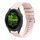 Per Garmin Forerunner 265S cinturino in silicone ondulato punteggiato cucito da 18 mm (rosa) Per Garmin Forerunner 265S cinturino in silicone ondulato punteggiato cucito da 18 mm (rosa)
