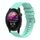 Per Garmin Forerunner 255S cinturino in silicone ondulato punteggiato cucito da 18 mm (verde acqua) Per Garmin Forerunner 255S cinturino in silicone ondulato punteggiato cucito da 18 mm (verde acqua)