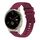 Per Garmin Venu 2S Wavy Dots Stitched 18mm cinturino in silicone (rosso vino)