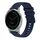 Per Garmin Active S Wavy Dotted Stitched 18mm Cinturino in silicone per orologio (blu navy) Per Garmin Active S Wavy Dotted Stitched 18mm Cinturino in silicone per orologio (blu navy)