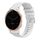 Per Garmin Vivoactive 4S Wavy Dots Stitched 18mm cinturino in silicone (bianco) Per Garmin Vivoactive 4S Wavy Dots Stitched 18mm cinturino in silicone (bianco)