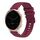 Per Garmin Vivoactive 4S cinturino in silicone ondulato punteggiato cucito da 18 mm (rosso vino)