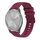 Per Garmin Vivomove 3S cinturino in silicone ondulato punteggiato cucito da 18 mm (rosso vino) Per Garmin Vivomove 3S cinturino in silicone ondulato punteggiato cucito da 18 mm (rosso vino)
