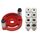 Localizzatore di punte per lavorazione del legno, attrezzo di centraggio per tassellatura, localizzatore di punte per perforazione, modello: con manicotto per trapano da 3-10 mm (rosso) Localizzatore di punte per lavorazione del legno, attrezzo di centraggio per tassellatura, localizzatore di punte per perforazione, modello: con manicotto per trapano da 3-10 mm (rosso)
