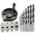 Localizzatore di punte per lavorazione del legno, attrezzo di centraggio per tassellatura, localizzatore di punte per perforazione, modello: con punta da trapano da 3-10 mm + manicotto per trapano (nero) Localizzatore di punte per lavorazione del legno, attrezzo di centraggio per tassellatura, localizzatore di punte per perforazione, modello: con punta da trapano da 3-10 mm + manicotto per trapano (nero)
