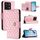 Per Xiaomi 14T Custodia per telefono in pelle con texture rombica e cordino (rosa) Per Xiaomi 14T Custodia per telefono in pelle con texture rombica e cordino (rosa)