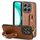 Custodia per telefono con cinturino in pelle per Honor X6b (marrone)
