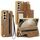 Per Samsung Galaxy Z Fold6 VIETAO Custodia per telefono con supporto pieghevole integrato in PU con pellicola (marrone) Per Samsung Galaxy Z Fold6 VIETAO Custodia per telefono con supporto pieghevole integrato in PU con pellicola (marrone)