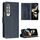 Per Samsung Galaxy Z Fold4 Custodia per telefono pieghevole in pelle con fibbia e cuciture in vitello (blu) Per Samsung Galaxy Z Fold4 Custodia per telefono pieghevole in pelle con fibbia e cuciture in vitello (blu)