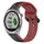 Per Garmin Approach S40 20mm Convex Loop Cinturino in silicone bicolore (nero + rosso)