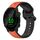 Per Garmin Forerunner 158 20mm Convex Loop Cinturino in silicone bicolore (arancione + nero)
