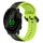 Per Garmin Forerunner 158 20mm Convex Loop Cinturino in silicone bicolore (nero + lime)