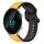 Per Garmin Forerunner 55 20mm Convex Loop Cinturino in silicone bicolore (giallo + nero)