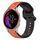 Per Garmin Venu 20mm Convex Loop cinturino in silicone bicolore (arancione + nero) Per Garmin Venu 20mm Convex Loop cinturino in silicone bicolore (arancione + nero)