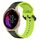 Per Garmin Venu 20mm Convex Loop cinturino in silicone bicolore (nero + lime) Per Garmin Venu 20mm Convex Loop cinturino in silicone bicolore (nero + lime)