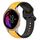 Per Garmin Venu 20mm Convex Loop cinturino in silicone bicolore (giallo + nero) Per Garmin Venu 20mm Convex Loop cinturino in silicone bicolore (giallo + nero)