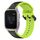 Per Garmin Venu SQ 20mm Convex Loop cinturino in silicone bicolore (nero + lime) Per Garmin Venu SQ 20mm Convex Loop cinturino in silicone bicolore (nero + lime)