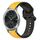 Per Garmin VivoMove Luxe 20mm Convex Loop Cinturino in silicone bicolore (giallo + nero) Per Garmin VivoMove Luxe 20mm Convex Loop Cinturino in silicone bicolore (giallo + nero)