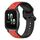 Per Garmin Forerunner Sq2 20mm Convex Loop Cinturino in silicone bicolore (rosso + nero) Per Garmin Forerunner Sq2 20mm Convex Loop Cinturino in silicone bicolore (rosso + nero)