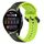 Per Huawei Watch 3 22mm Convex Loop Cinturino in silicone bicolore (nero + lime) Per Huawei Watch 3 22mm Convex Loop Cinturino in silicone bicolore (nero + lime)