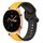 Per Honor Watch GS 3 22mm Convex Loop Cinturino in silicone bicolore (giallo + nero) Per Honor Watch GS 3 22mm Convex Loop Cinturino in silicone bicolore (giallo + nero)