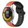 Per Xiaomi MI Watch Color 2 22mm Convex Loop Cinturino in silicone bicolore (arancione + nero) Per Xiaomi MI Watch Color 2 22mm Convex Loop Cinturino in silicone bicolore (arancione + nero)