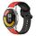 Per Xiaomi MI Watch Color 2 22mm Convex Loop Cinturino in silicone bicolore (rosso + nero) Per Xiaomi MI Watch Color 2 22mm Convex Loop Cinturino in silicone bicolore (rosso + nero)