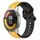 Per Xiaomi MI Watch Color 2 22mm Convex Loop Cinturino in silicone bicolore (giallo + nero) Per Xiaomi MI Watch Color 2 22mm Convex Loop Cinturino in silicone bicolore (giallo + nero)
