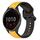 Per cinturino in silicone bicolore con anello convesso da 22 mm Garmin Vivoactive4 (giallo + nero) Per cinturino in silicone bicolore con anello convesso da 22 mm Garmin Vivoactive4 (giallo + nero)