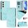 Per Samsung Galaxy S23+ 5G Smile Embossing RFID Custodia in pelle per telefono (verde menta) Per Samsung Galaxy S23+ 5G Smile Embossing RFID Custodia in pelle per telefono (verde menta)