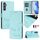 Per Samsung Galaxy S23 FE 5G Smile Embossing RFID Custodia in pelle per telefono (verde menta) Per Samsung Galaxy S23 FE 5G Smile Embossing RFID Custodia in pelle per telefono (verde menta)