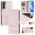 Per Samsung Galaxy S22+ 5G Smile Embossing RFID Custodia in pelle per telefono (rosa) Per Samsung Galaxy S22+ 5G Smile Embossing RFID Custodia in pelle per telefono (rosa)