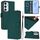 Per Samsung Galaxy S24 FE 5G Custodia in pelle tinta unita con cordino (verde scuro) Per Samsung Galaxy S24 FE 5G Custodia in pelle tinta unita con cordino (verde scuro)