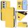 Per Samsung Galaxy S24 FE 5G Custodia in pelle tinta unita con cordino (giallo limone) Per Samsung Galaxy S24 FE 5G Custodia in pelle tinta unita con cordino (giallo limone)