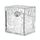 Scatola portaoggetti da bagno No Punch, organizer da parete per cotton fioc (argento trasparente)