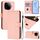 Per vivo iQOO Z9 5G / Z9 Turbo 5G Custodia in pelle tinta unita con cordino (rosa) Per vivo iQOO Z9 5G / Z9 Turbo 5G Custodia in pelle tinta unita con cordino (rosa)
