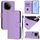 Per vivo iQOO Z9 5G / Z9 Turbo 5G Custodia in pelle tinta unita con cordino (viola lavanda) Per vivo iQOO Z9 5G / Z9 Turbo 5G Custodia in pelle tinta unita con cordino (viola lavanda)