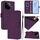 Per vivo iQOO Z9 5G / Z9 Turbo 5G Custodia in pelle tinta unita con cordino (viola) Per vivo iQOO Z9 5G / Z9 Turbo 5G Custodia in pelle tinta unita con cordino (viola)