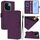 Per vivo iQOO Z9s Pro 5G India Custodia in pelle tinta unita con cordino (viola) Per vivo iQOO Z9s Pro 5G India Custodia in pelle tinta unita con cordino (viola)