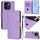 Per vivo iQOO Z9X Custodia in pelle tinta unita con cordino (viola lavanda) Per vivo iQOO Z9X Custodia in pelle tinta unita con cordino (viola lavanda)