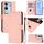 Per vivo V29 5G Global / V29 Pro Custodia in pelle tinta unita con cordino (rosa) Per vivo V29 5G Global / V29 Pro Custodia in pelle tinta unita con cordino (rosa)