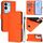 Per vivo V29 5G Global / V29 Pro Custodia in pelle tinta unita con cordino (arancione) Per vivo V29 5G Global / V29 Pro Custodia in pelle tinta unita con cordino (arancione)