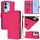 Per vivo V29 5G Global / V29 Pro Custodia in pelle tinta unita con cordino (rosso rosa) Per vivo V29 5G Global / V29 Pro Custodia in pelle tinta unita con cordino (rosso rosa)