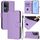Per vivo V30 5G Global / V30 Pro Global Custodia in pelle tinta unita con cordino (viola lavanda) Per vivo V30 5G Global / V30 Pro Global Custodia in pelle tinta unita con cordino (viola lavanda)