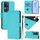 Per vivo V30 5G Global / V30 Pro Global Custodia per telefono in pelle tinta unita con cordino (Lake Blue) Per vivo V30 5G Global / V30 Pro Global Custodia per telefono in pelle tinta unita con cordino (Lake Blue)