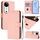Per vivo S19 Custodia per telefono in pelle tinta unita con cordino (rosa) Per vivo S19 Custodia per telefono in pelle tinta unita con cordino (rosa)